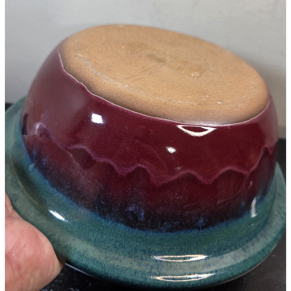 Signed Handmade Hutton House London‎ Pottery Lidded Bowl Colorful - Picture 3 of 12